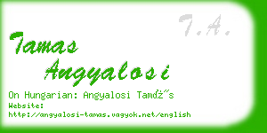 tamas angyalosi business card